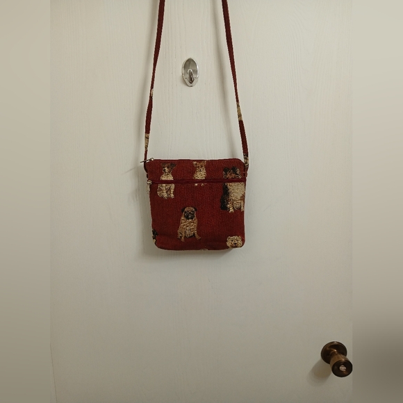 Signare Usa Pug, Dog Red Canvas Slingback. - Picture 1 of 7